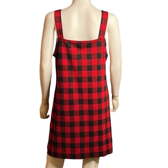 SO Buffalo Plaid Dress Size XL Sleeveless - Picture 2 of 9